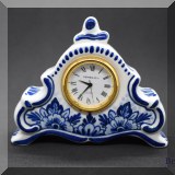 D44. Small Delft blue clock. - $15 